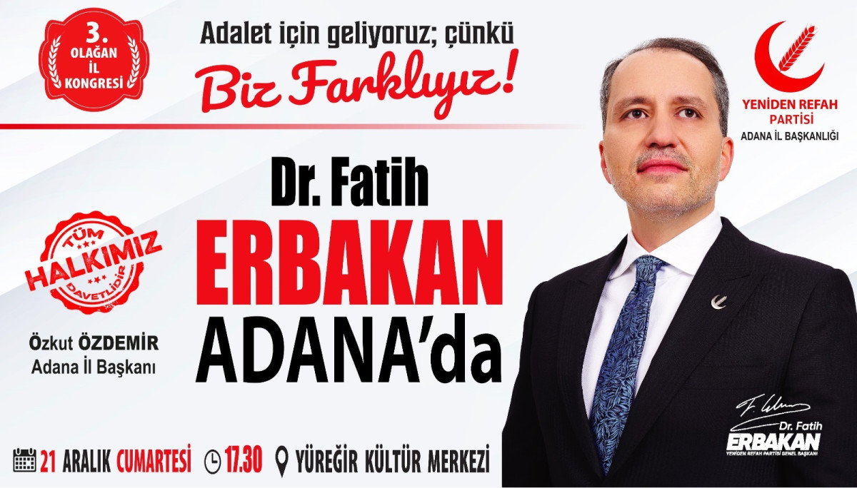 Erbakan Adana’da